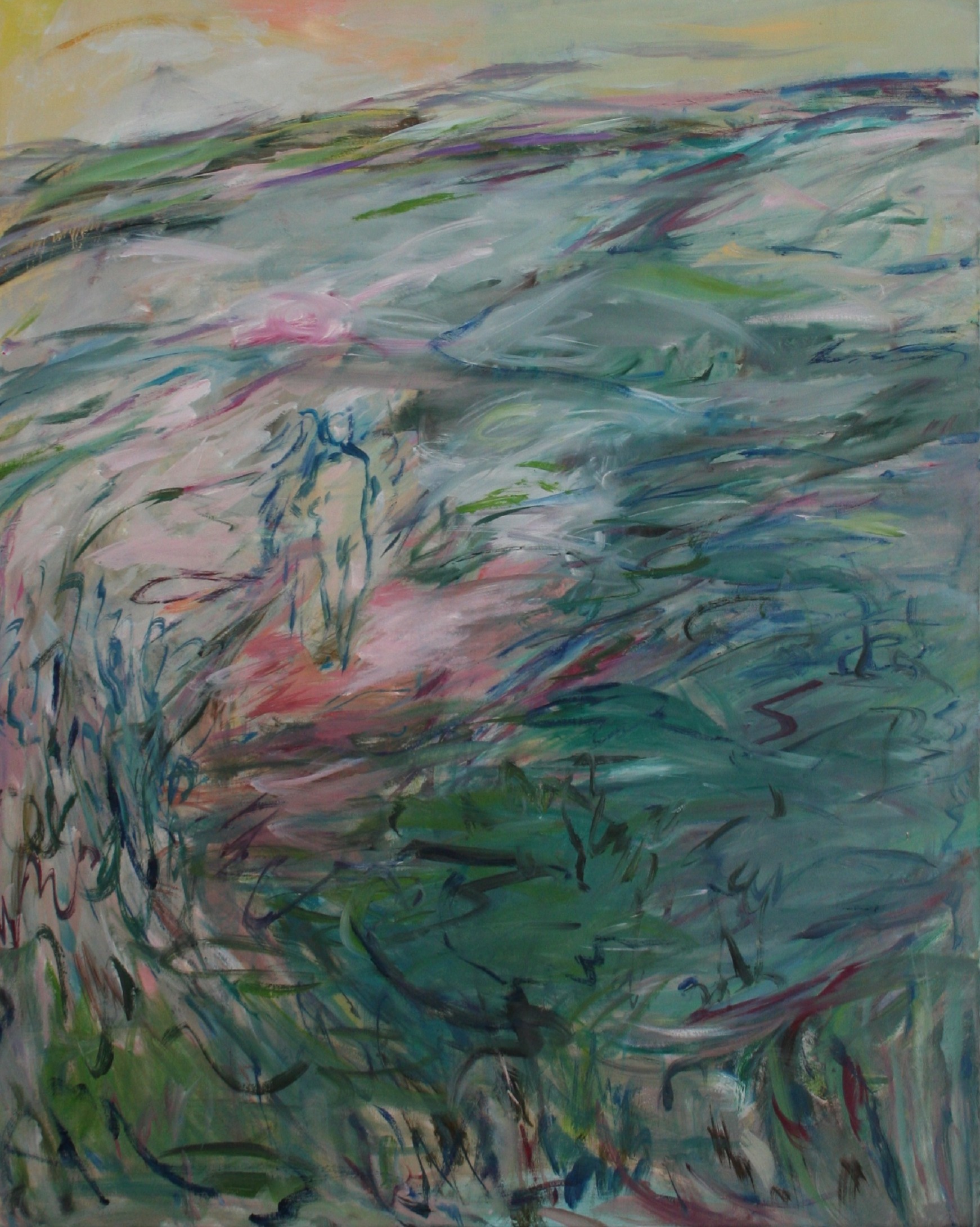1. Marina Buratti, Lo spirito delle colline (genius loci), 2025, olio su tela, 100×80 cm
